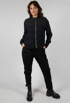 Silk Shirt in Dark Green