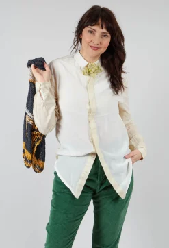 Silk Shirt in Light Yellow