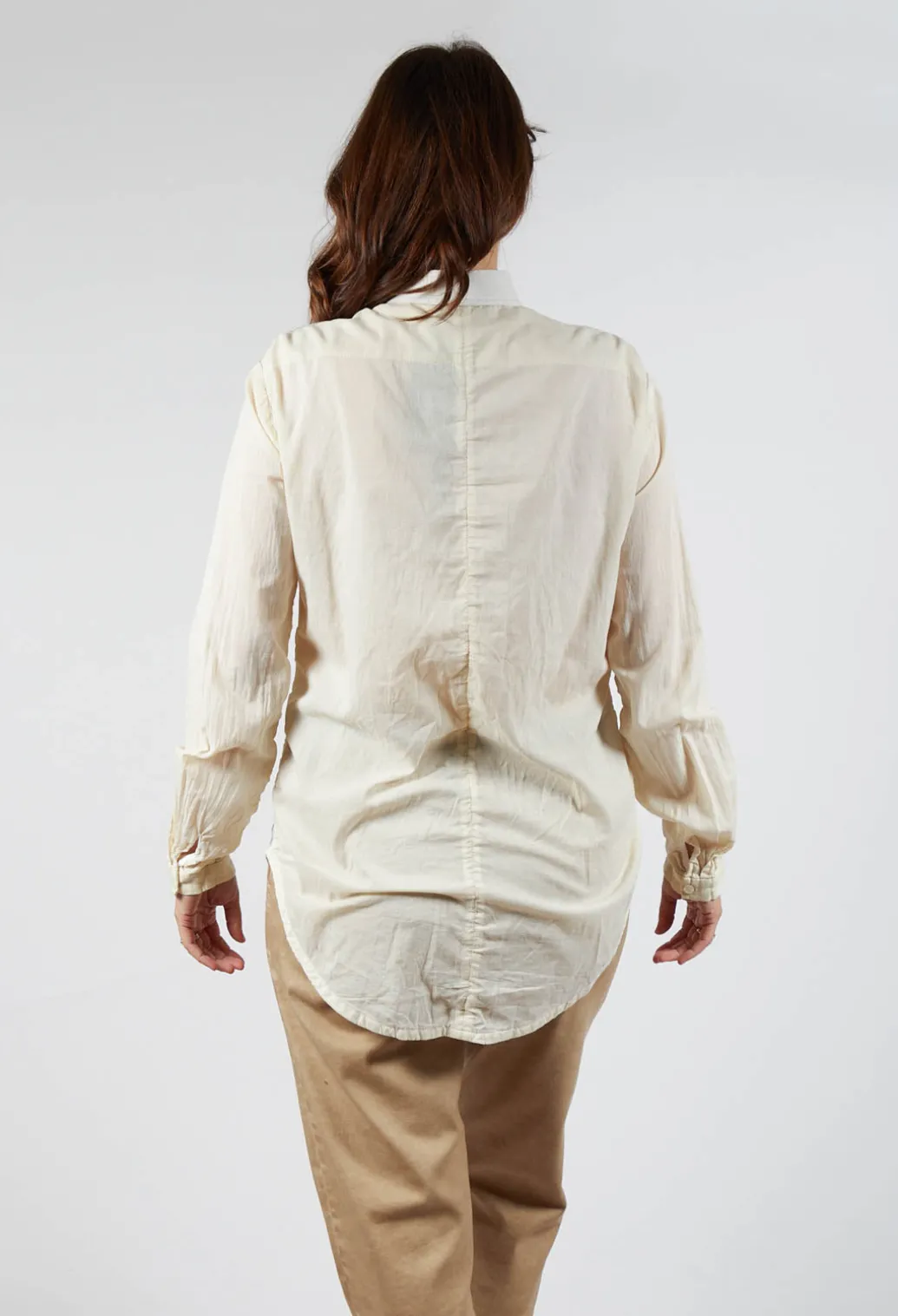 Silk Shirt in Light Yellow