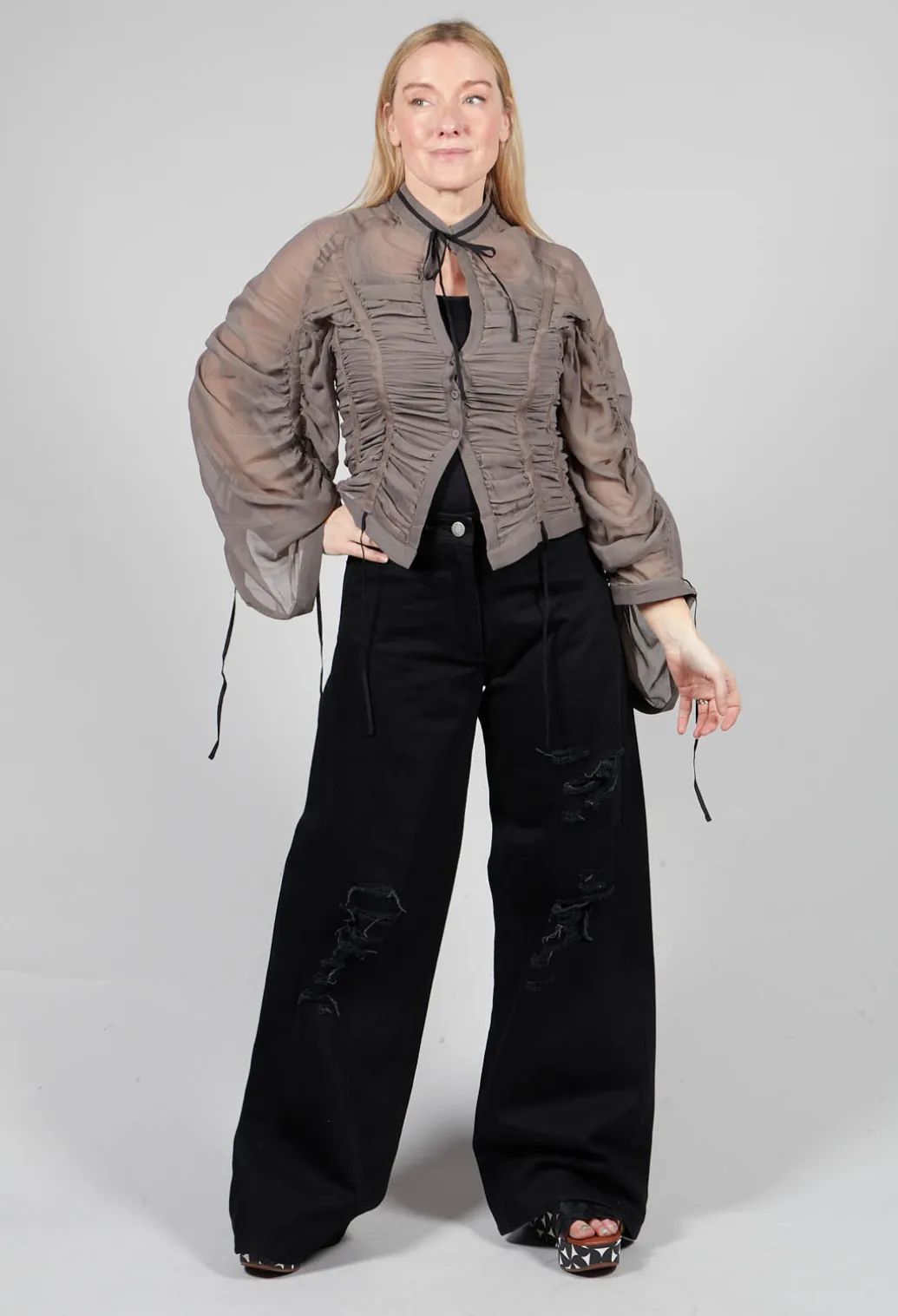 Silk Shirt in Mud