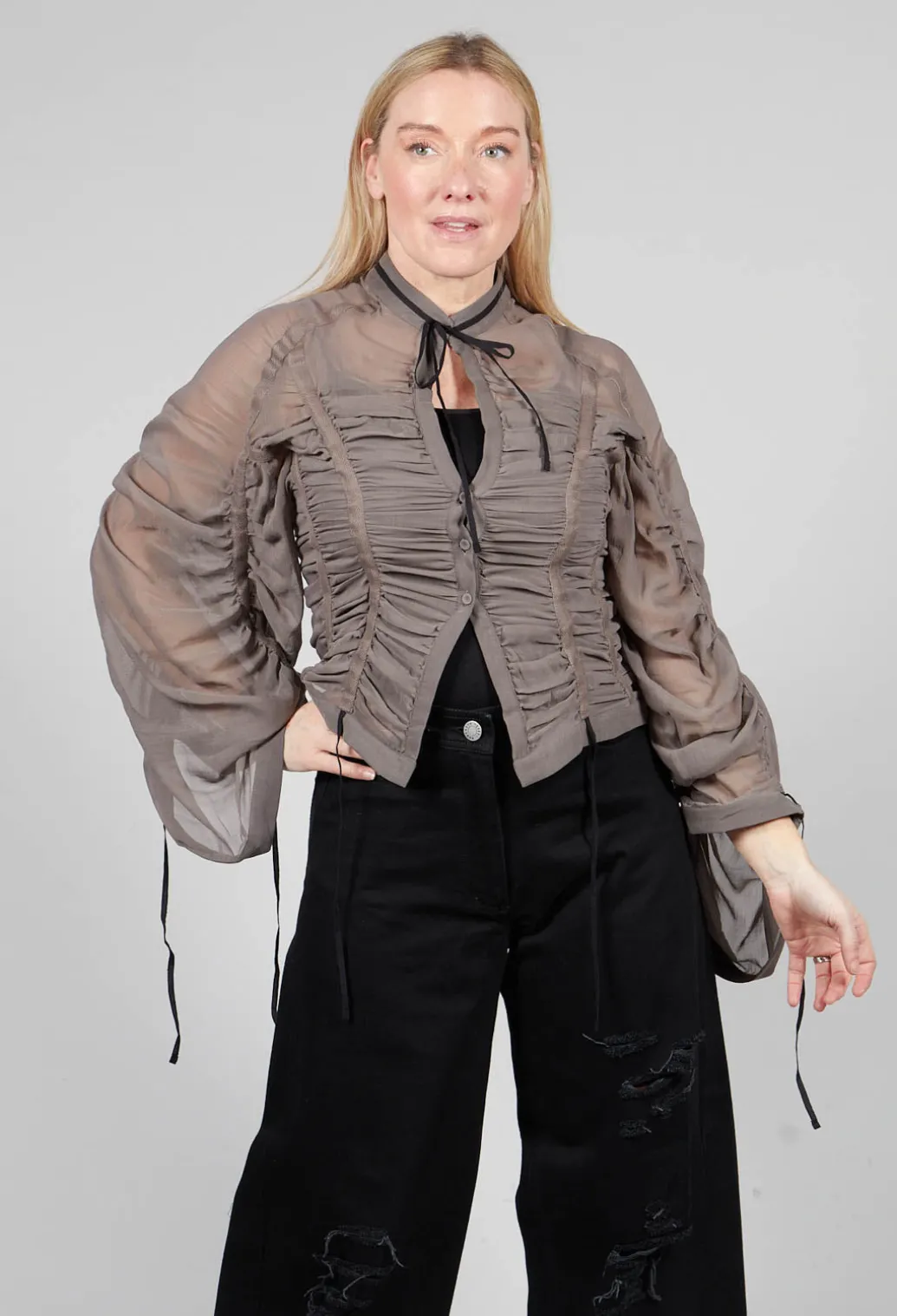 Silk Shirt in Mud