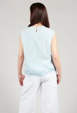 Silk Vest Top in Cielo