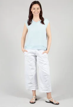 Silk Vest Top in Cielo