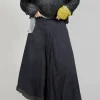 Silk Wrap Skirt in Black