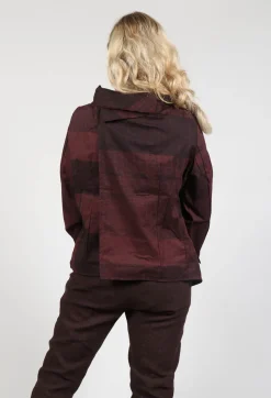 Single Button Jacket  Rust Print