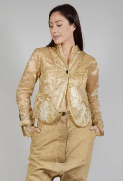 Single Fasten Jacket in Wax Cloud