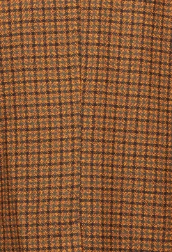 Single-Breasted Houndstooth Jacket in Orange Print