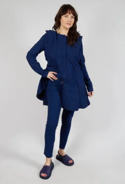 Skinny Fit Mid-Waist Trousers in Ocean