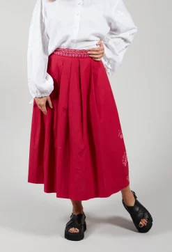 Skirt in Cremisi-Crimson