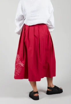 Skirt in Cremisi-Crimson