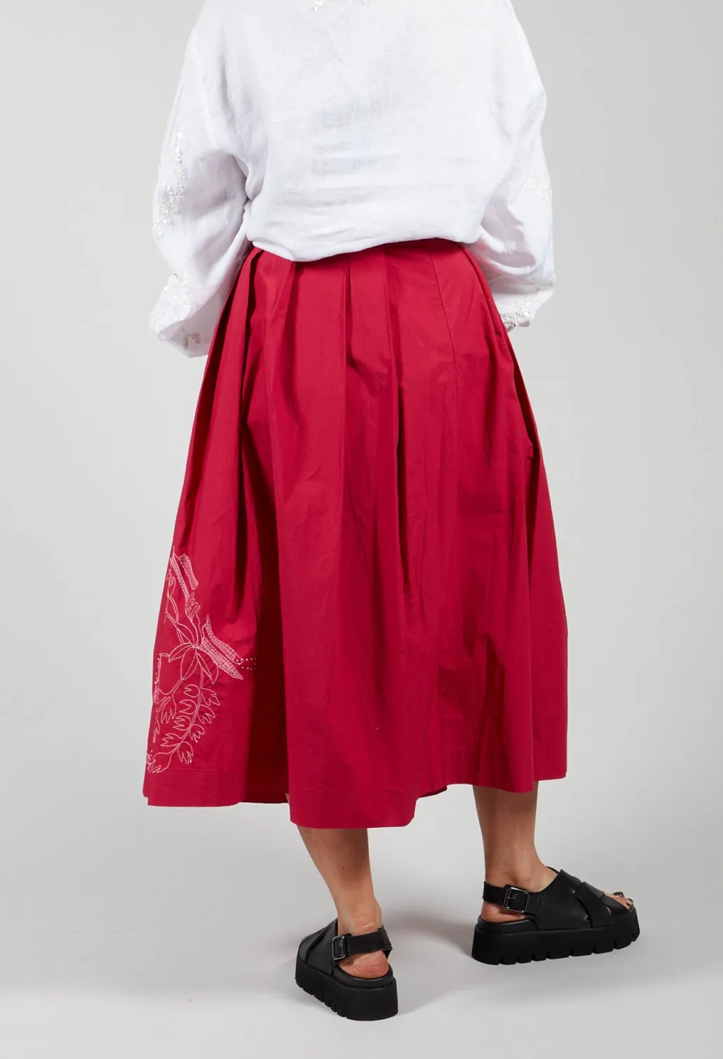 Skirt in Cremisi-Crimson