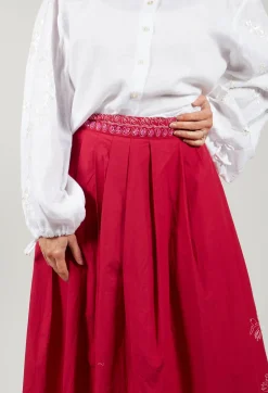 Skirt in Cremisi-Crimson