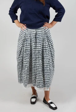 Skirt Print Jnes in Navy Sticks