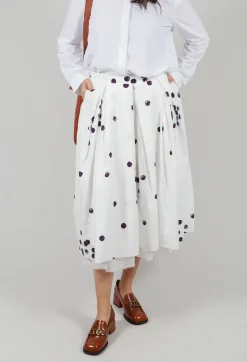 Skirt Print Jnes in Plum Dots