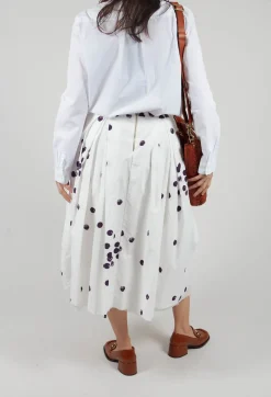 Skirt Print Jnes in Plum Dots