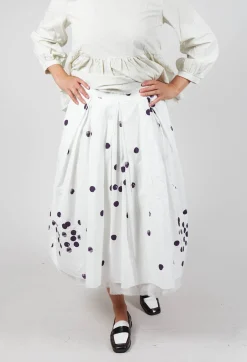 Skirt Print Jnes in Plum Dots