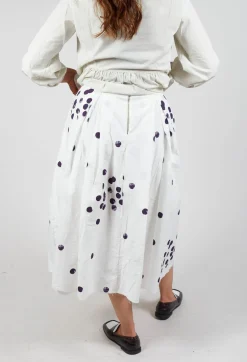 Skirt Print Jnes in Plum Dots