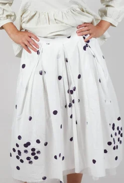 Skirt Print Jnes in Plum Dots