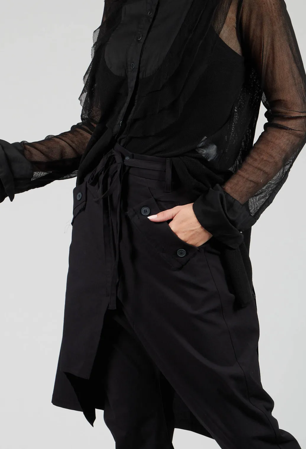 Skirt Trousers in Black