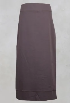Skirt with Contrasting Panel at Back in Plum