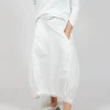 Skirt with Mesh Detail Hem in Offwhite