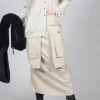 Skirt with Statement Pockets in Eraser