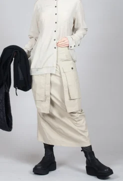 Skirt with Statement Pockets in Eraser