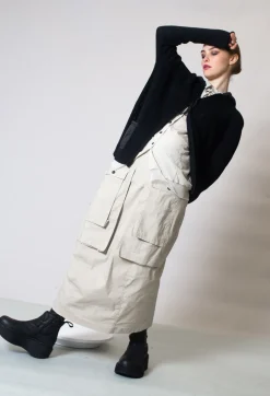 Skirt with Statement Pockets in Eraser
