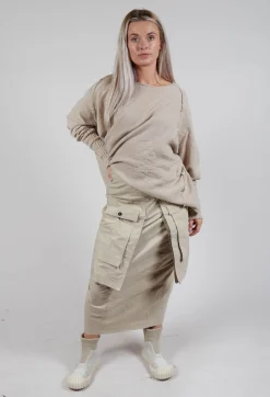 Skirt with Statement Pockets in Eraser