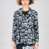 Skull Print Jacket in Black and White