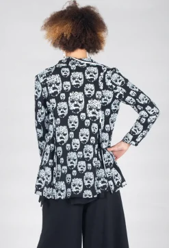 Skull Print Jacket in Black and White