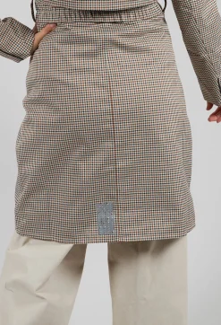 Skyet Coat in Beige Check