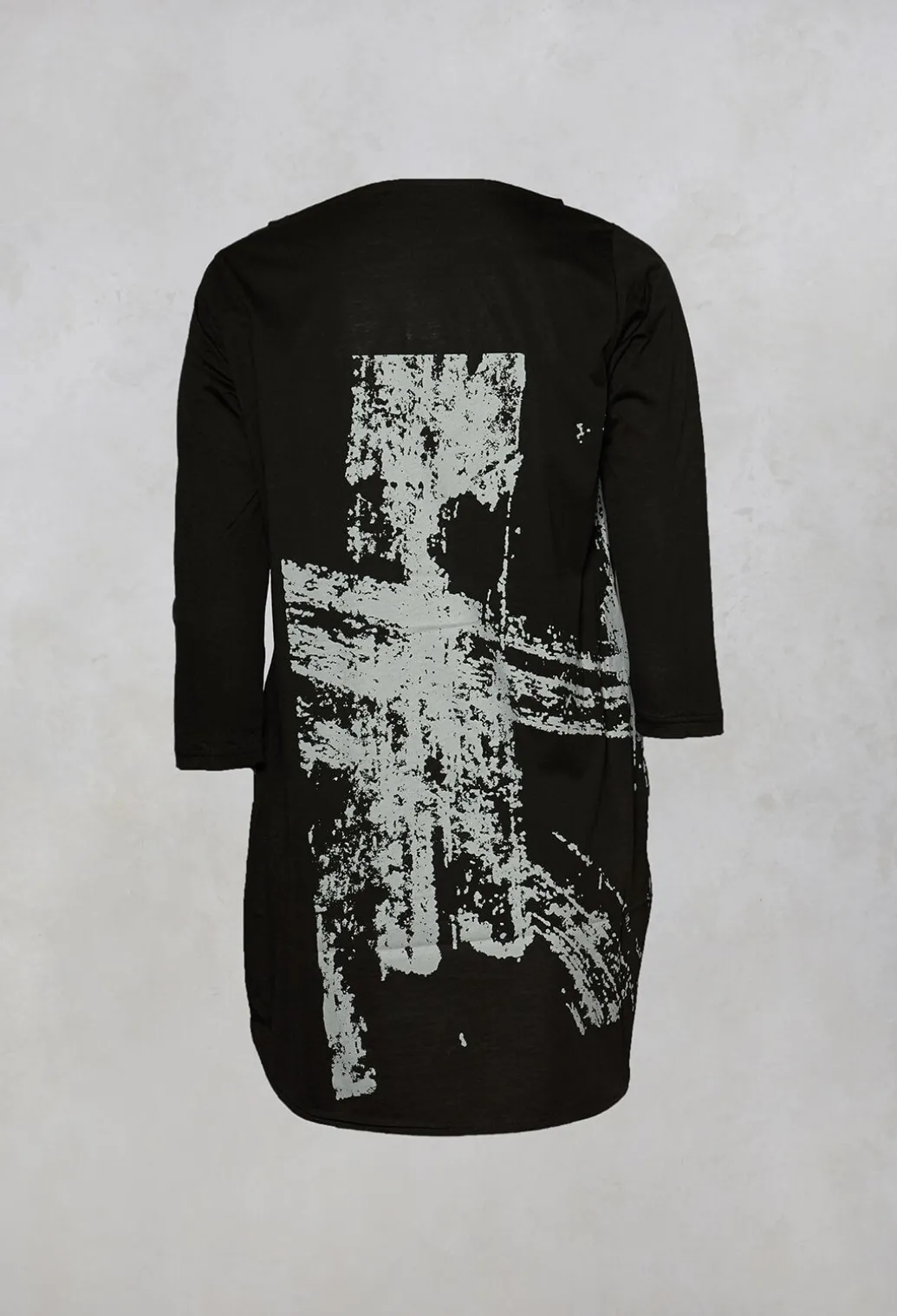 3/4 Sleeve T-Shirt in Black