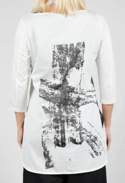 3/4 Sleeve T-Shirt in White