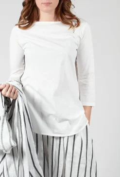 3/4 Sleeve T-Shirt in White