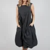 Sleeveless Balloon Dress in Asteroid