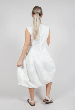Sleeveless Balloon Dress in Starwhite