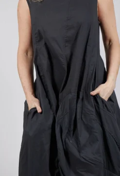 Sleeveless Balloon Dress in Asteroid