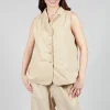 Sleeveless Blazer CC in Cream