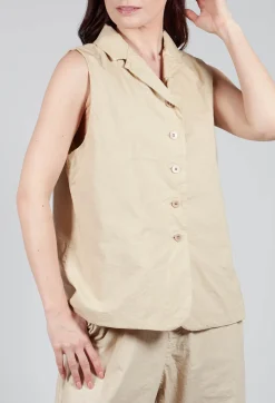 Sleeveless Blazer CC in Cream