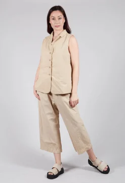 Sleeveless Blazer CC in Cream