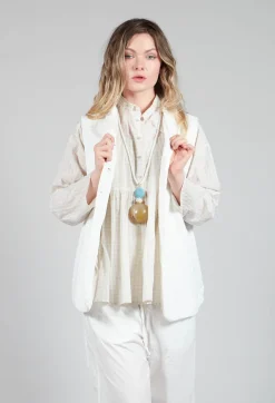 Sleeveless Blazer CC in Milk
