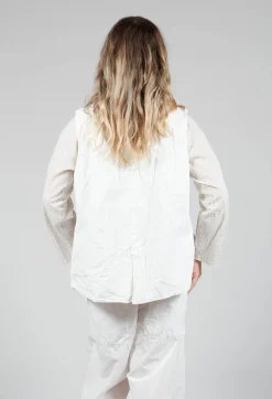 Sleeveless Blazer CC in Milk
