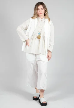 Sleeveless Blazer CC in Milk