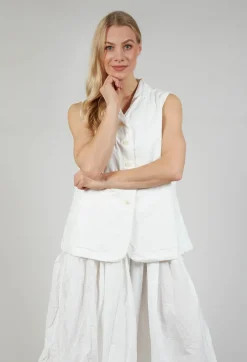 Sleeveless Blazer CC in Milk