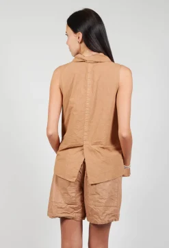Sleeveless Blazer CC in Pottery