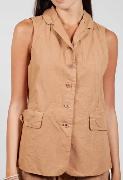 Sleeveless Blazer CC in Pottery