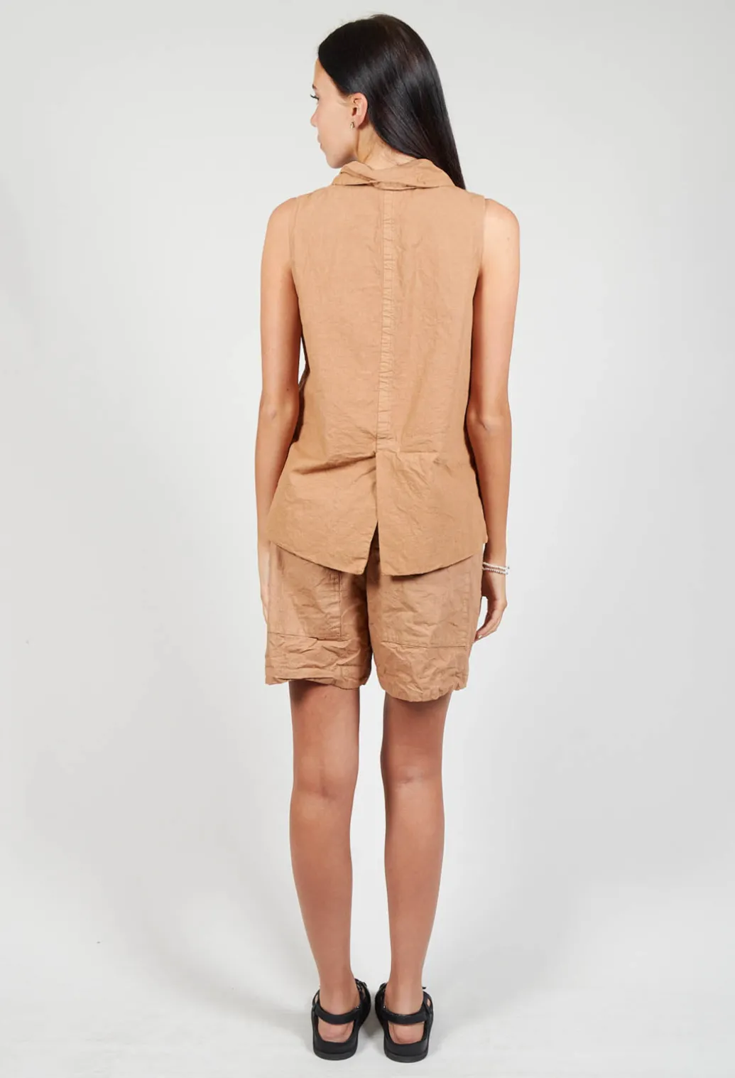 Sleeveless Blazer CC in Pottery