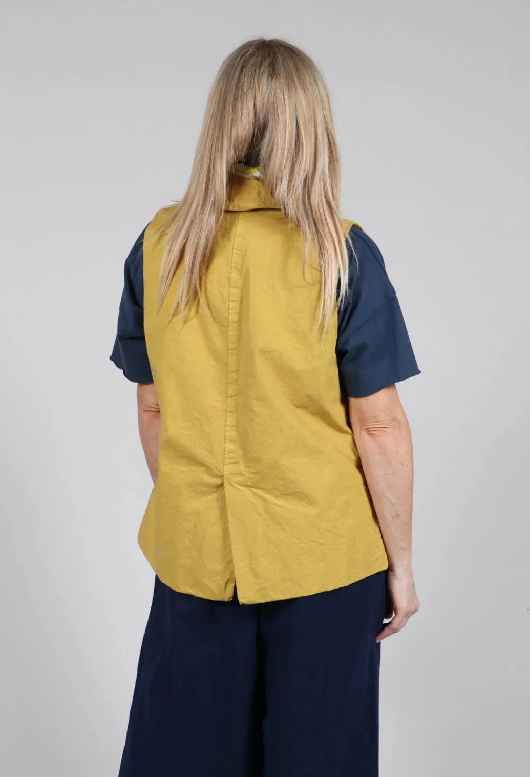 Sleeveless Blazer CC in Sun Yellow