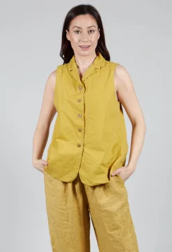 Sleeveless Blazer CC in Sun Yellow